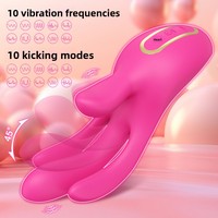 Vibrador de Estimulación del Punto G y del Clítoris para Mujeres, con 10 Velocidades de Vibraciones Internas y Externas