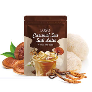 Custom Flavor Mixed Mushroom Extract Caramel Sea Salt Latte <b>Powder</b> Improve Immunity OEM/ODM Service Health <b>Drink</b> Manufacturer - Product Image 1