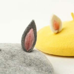 Gorro de Boina de Lana para Invierno, Transpirable, Ajustable, con Decoración de Orejas de Dibujos Animados para Padres e Hijos - Product Image 4
