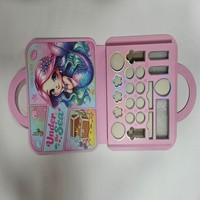 Boîte à maquillage vide personnalisée sur le thème de la sirène et de l'océan pour enfants, idéale pour la fabrication de marques de cosmétiques pour enfants en marque blanche