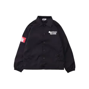 Classic Windbreaker Custom Your Own Logo Outdoor Jackets Men Nylon Coaches Jacket