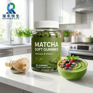 Gummies de Matcha Premium RH, Complément Beauté Adulte, Sans Sucre Ajouté, Faible Teneur en Calories, Bouteille de 60 Unités, Certifié HALAL - Product Image 4