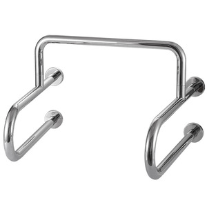 Barre d'appui en acier inoxydable en forme de L, 59x69 cm, pour la sécurité dans la salle de bain, pour personnes âgées et handicapées - Product Image 2