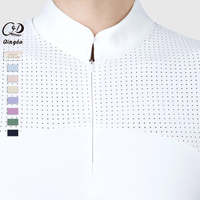 Dongguan QINGDA GARMENTS OEM ODM Personnalisé Compétition Laser Perforé Équitation Chemise Sous-vêtement d'Entraînement Femme Vêtements d'Équitation
