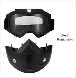 Mengendarai Helm Kacamata Sepeda Motocross Dapat Dilepas Modular Filter Mulut Helm Wajah Terbuka - Product Image 2