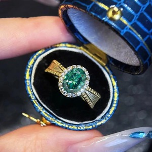 Nuevo Anillo de Alta Gama con Circonita <span class=keywords><strong>Esmeralda</strong></span> Chapado en Oro, en Forma de Huevo de <span class=keywords><strong>Paloma</strong></span>, para Fiestas de Mujeres - Product Image 1