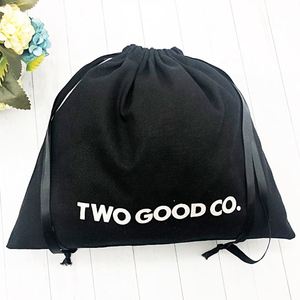 Custom Size Storage Cotton Bag <b>Drawstring</b> Sack Muslin <b>Drawstring</b> <b>Pouch</b> Black Screen Printing Gift Packaging Craft Bag Recyclable - Product Image 1