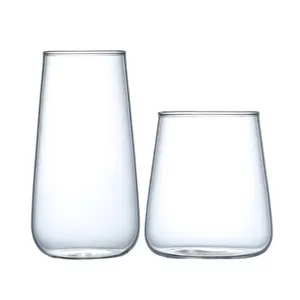 Di alta qualità di vetro borosilicato di alta qualità tazza verticale di birra bicchieri ghiacciati caffè tazze di vetro barware