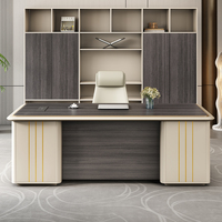 Escritorio DE OFICINA DE MADERA convertible de lujo moderno 2024 personalizado, mesa de CEO ejecutivo para estación de trabajo ejecutiva de lujo Boss