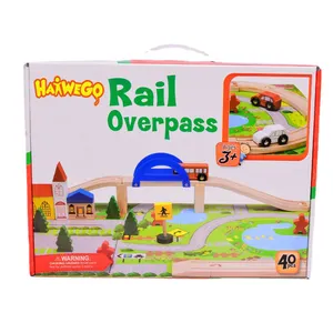 Лидер продаж, деревянный поезд, простой трек, набор поездов, железная дорога, совместимый трек, развивающая Игрушечная машина, детские рождественские подарки