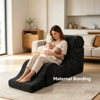 Sillón Multifuncional Deportivo y de Entretenimiento Tipo S, Sofá Cama Chaise Longue para Hotel, Silla de Yoga Ondulada con Función Compresible