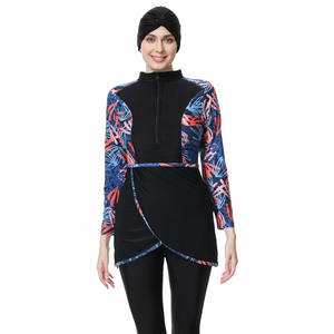 STOCK 5 couleurs maillot <span class=keywords><strong>de</strong></span> <span class=keywords><strong>bain</strong></span> islamique pour femmes manches longues mousseline modeste maillot <span class=keywords><strong>de</strong></span> <span class=keywords><strong>bain</strong></span> trois pièces maillot <span class=keywords><strong>de</strong></span> <span class=keywords><strong>bain</strong></span> complet avec casquette - Product Image 5