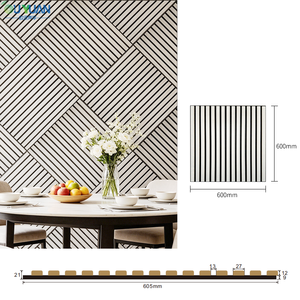 Panel Acústico <span class=keywords><strong>de</strong></span> PVC <span class=keywords><strong>de</strong></span> Tres Lados con Textura <span class=keywords><strong>de</strong></span> Tela, Color Gris Claro, Moderno, Ecológico, NRC 0.8, Alta Reducción <span class=keywords><strong>de</strong></span> Ruido, para Sala <span class=keywords><strong>de</strong></span> Estar, Hotel - Product Image 3