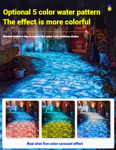 IP65 su geçirmez okyanus dalgası projektör ışık LED Gobo su dalgalanma spot DMX512 açık duvar zemin etkisi aydınlatma ile