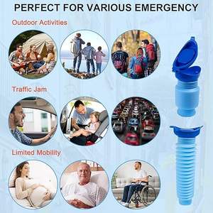 Bouteilles à urine de 750 ml pour hommes, bouteille à urine pliable, <span class=keywords><strong>urinoir</strong></span> portable pour femmes, pour les embouteillages, le camping, la randonnée, les voyages d'urgence - Product Image 3