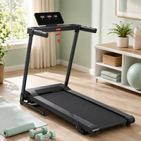 Caminadora Eléctrica Plegable K-FIT GSTL-4000, 12KMH, Motor sin Escobillas, Gimnasio en Casa con Bluetooth, Música, APP, Pantalla LED HRC, Sensor de Pulso