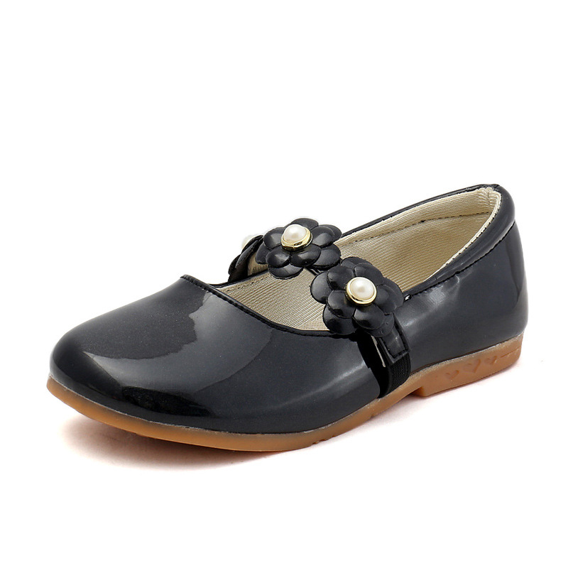 Оптовая продажа; Детская обувь принцессы на плоской подошве для девочек; Нескользящая повседневная обувь на мягкой подошве с цветочным узором; Танцевальная обувь для выступлений