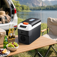 Mini-réfrigérateur portable électronique 12V 24V pour voiture, camping et voyage, avec affichage numérique pour boissons et aliments