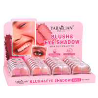 YABAOLIAN Nouveau Blush pour les joues Poudre mate Blush Palette Longue durée 4 couleurs pour une lueur saine Fard à paupières 4 en 1 Cosmétiques