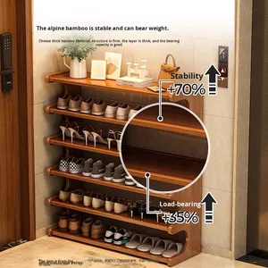 Simple Modern Wood Multi-Layer Dustproof <b>Shoe</b> Rack for Home Entrance Dormitory Indoor <b>Storage</b> Magic <b>Shoe</b> Cabinet Home Furniture - Product Image 4