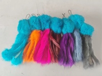 Tête de remplacement en vraie fourrure de lapin pour jouet pour chat poulpe, tentacule en plumes et peluche, pièces de rechange pour baguette de chat, pour chats et chatons