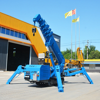 Grue araignée à batterie certifiée CE, conçue pour une utilisation à faibles émissions, idéale pour les travaux de construction et de location.