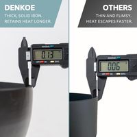 Table de brasero en fonte de 32 pouces avec finition mate, gril extra épais et robuste pour usage extérieur, patio, jardin, barbecue