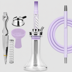 Cachimba Premium de Acero Inoxidable de 45cm con Manguera Única, Set Completo, Funda Suave al Tacto, Base de Vidrio, Caja de Regalo, Venta al por Mayor para Bares y Lounges - Product Image 2