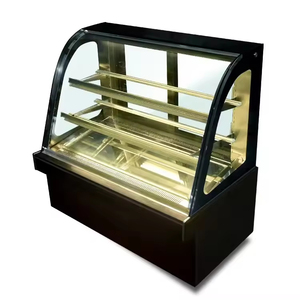 Vitrine réfrigérée de comptoir robuste pour gâteaux avec refroidissement par ventilateur et <span class=keywords><strong>auto</strong></span>-dégivrage, présentoir en verre marbré pour pâtisserie - Product Image 2