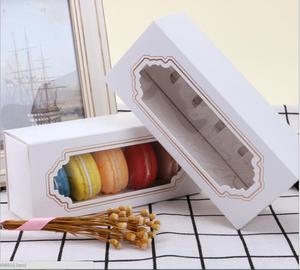 Caja de Embalaje para Macarons Personalizada al por Mayor con Ventana para Pastelería, Tienda de Galletas y Pasteles, MOQ de 100 Piezas - Product Image 1