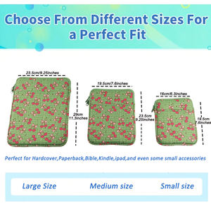 Funda protectora de neopreno con cremallera para libro, funda duradera para libros, funda para ordenador portátil, funda para Kindle, diseño personalizado, 3 tamaños - Product Image 2