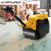Rouleau compresseur autoporté KAPURO S600A 30kN 75Hz Honda GX270, poids de travail 530kg, rayon de braquage court