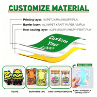 Sachet Mini Pouch Personnalisé en Papier Biodégradable Forme Bouteille 10ml 20ml 30ml 50ml pour Concentré de Café Liquide Découpé sur Mesure
