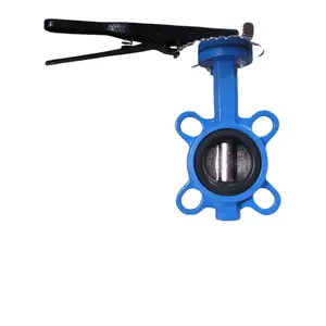 Wafer Type Butterfly Valve With Hand Lever Rubber Seated Valve Products Ss1010 Gate Drawing Butt Weld Butterfly Valve