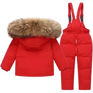 18-24 Bulan 2-Piece Gadis Tahan Air Anak Bib Celana Musim Dingin Memakai Bawah Baby Coat Snowsuit Jaket Ski