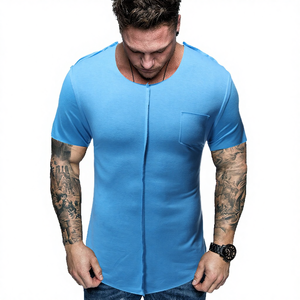 Unisex Cotton/Bamboo Fiber Long Sleeve Sporty <b>Blank</b> Print T-shirt 260g Fabric <b>Weight</b> - Product Image 4