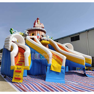Toboggan aquatique gonflable monstrueux de 7,6 mètres avec trois pistes - PVC de qualité commerciale pour un plaisir estival extrême - Product Image 5