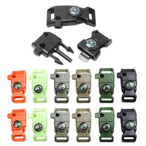 Pulsera <span class=keywords><strong>de</strong></span> nailon para exteriores con brillo nocturno, resistente al agua y a los golpes, con iniciador <span class=keywords><strong>de</strong></span> fuego <span class=keywords><strong>de</strong></span> 5/<span class=keywords><strong>8</strong></span> pulgadas, brújula, rascador <span class=keywords><strong>de</strong></span> pedernal, silbato y puntero. - Product Image 3