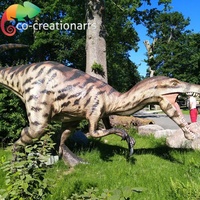 Sculpture réaliste de dinosaure T-Rex grandeur nature pour la décoration de jardins et de terrains de jeux en extérieur