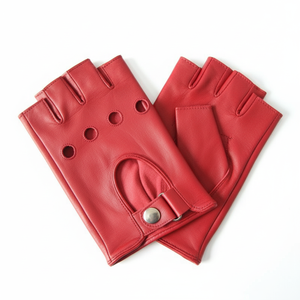 Gants de conduite en cuir véritable uni Waziz pour usage quotidien - Product Image 1