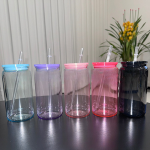 Tái Sử Dụng 16Oz Nhựa Trong Suốt Đồ Uống Không Thể Phá Vỡ Trẻ Em 'Ngoài Trời Dã Ngoại Cup Với Nắp Và Rơm Lạnh Jerry Có Thể - Product Image 4