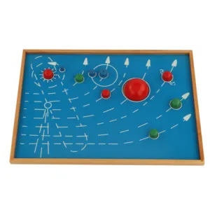 Ge080 (nx) nove planetas, montessori, brinquedos, tabuleiro, ensino, auxiliares, madeira, jogos de jardim de infância, brinquedos educativos, montessori