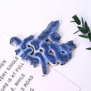 CHUSE Nuevo Producto: Cristal Espiritual, Espécimen Mineral, Piedra Curativa, Rodajas de Coral Azul para Sanación - Product Image 5