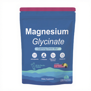 Sachets d'électrolytes en poudre : Glycinate <span class=keywords><strong>de</strong></span> magnésium, L-théanine, Ashwagandha, Vitamine D3, Sans sucre, Framboise, Soulagement du stress, Restez calme - Product Image 2