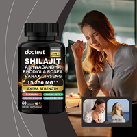 Capsules d'extrait de racine de Shilajit à base de plantes pour la santé masculine OEM Plus, marque privée, soins de santé pour adultes