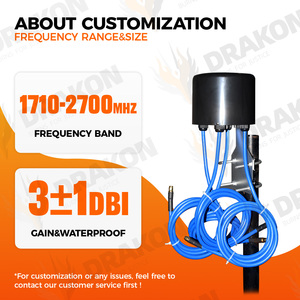 MIMO 5g天线警棍形5150-5850MHz LTE，带4个n-j连接器14dBi增益垂直极化 - Product Image 3