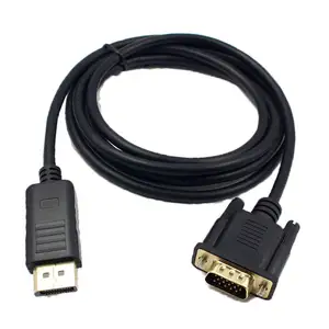 HOT OEM DP to VGA Adapter Cable 1.8M Display Port DP to VGA Adapter HDTV DisplayPort Male to VGA Male Converter Cable