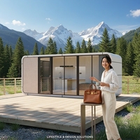 Unidad Prefabricada Modular Rectangular de Panel Sándwich con Estructura de Acero Ligero Futurista para Apartamentos y Casas, Vivienda al Aire Libre
