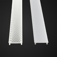 Personnalisation d'extrusion plastique, diffuseur prismatique transparent/opale en PC, couvercle et abat-jour pour éclairage à bande LED
