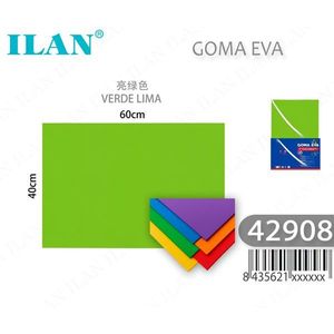 Feuille de mousse EVA ILAN 60x40cm Vert Citron Brillant Matériel d'artisanat - Product Image 1